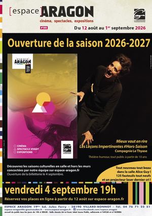 Programme Espace Aragon du 12 août au 1er septembre 2026 N°355