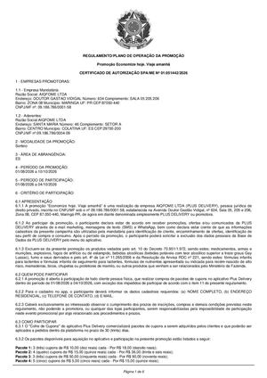Regulamento Autorizado Promoção Economize Hoje Viaje Amanhã
