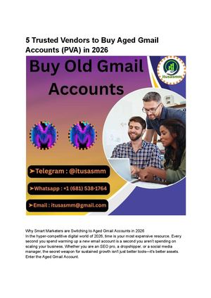 5 Trusted Vendors To Buy Aged Gmail Accounts (Pva) In 2026