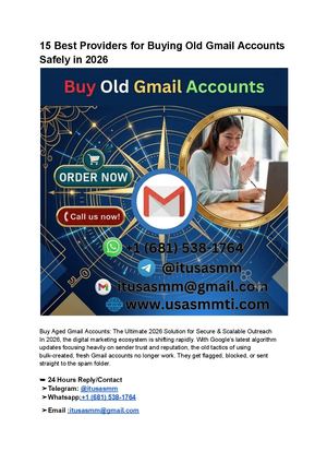 15 Best Providers For Buying Old Gmail Accounts Safely In 2026