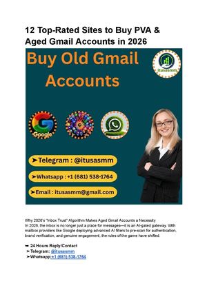 12 Top Rated Sites To Buy Pva & Aged Gmail Accounts In 2026