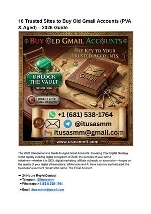 16 Trusted Sites To Buy Old Gmail Accounts (Pva & Aged) – 2026 Guide