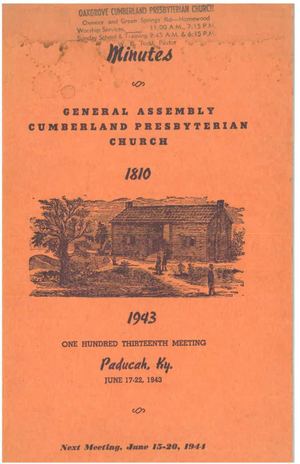 1943 Minutes of the General Assembly Cumberland Presbyterian Church