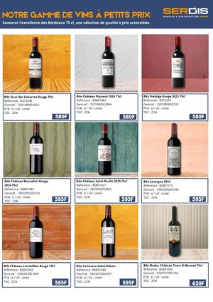 Notre Gamme De Vins à Petits Prix Aout 2026