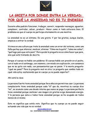 La Grieta Por Donde Entra La Verdad
