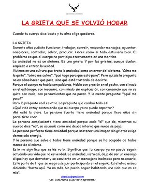 La Grieta Que Se Volvió Hogar