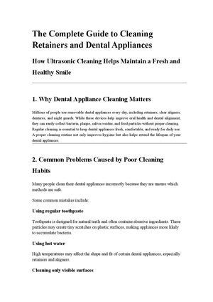 The Complete Guide To Cleaning Retainers And Denta
