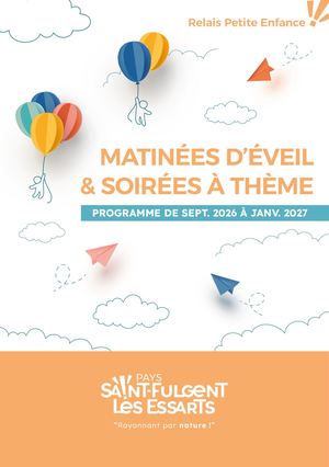 Calendrier des Matinées d'éveil - Sept 2026 à Janv 2027