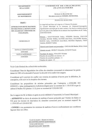 28052026 39 Approbation Devis Cimetiere Chalmazel
