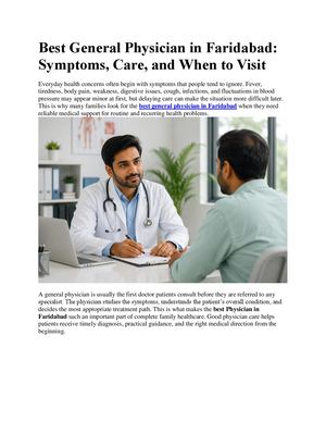 Best General Physician In Faridabad