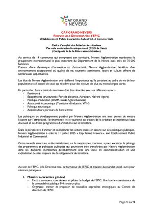 Directeur Epic Cap Grand Nevers Annonce