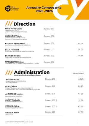 Annuaire Lsh 2026