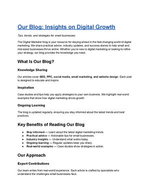 Our Blog Insights On Digital Growth
