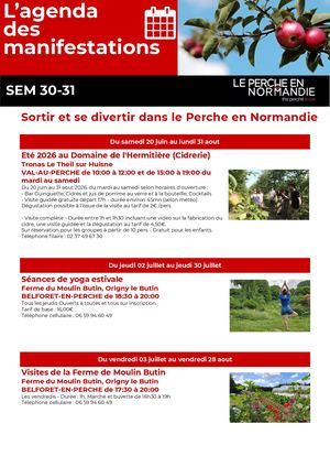 Sortir dans le Perche en Normandie !