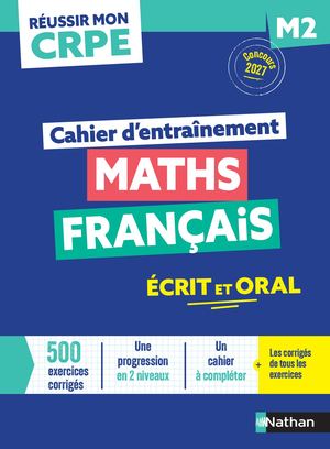 Cahier d'entrainement Maths/Francais - M2