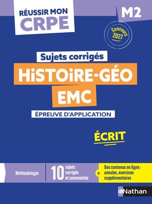Sujets Corrigés Histoire-Géo / EMC - M2