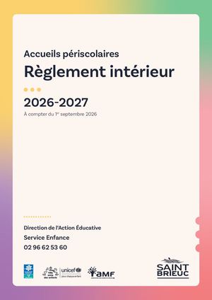 Règlement 26-27 Périscolaire