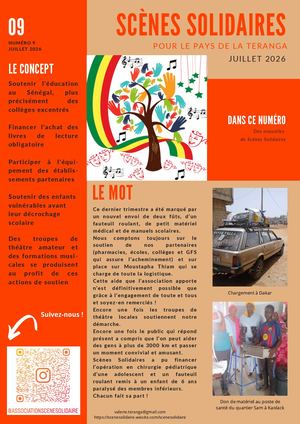 Newsletter 9 Scènes Solidaires (Juillet 2026)
