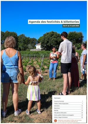 Agenda du 01 au 16 août 2026