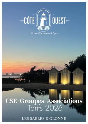 CÔTE OUEST - CSE Groupes Associations Tarifs 2026
