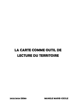 La carte comme outil de compréhension du territoire - Cas de Marcory