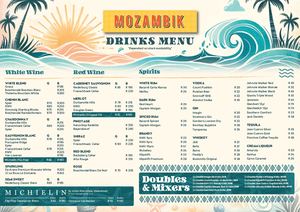 Mozambik Drinks Menu 2026