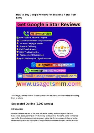 How To Buy Google Reviews For Business 7 Star From $3 09