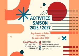 Saison 2026 2027 ACTIVITES MJC KONACKER