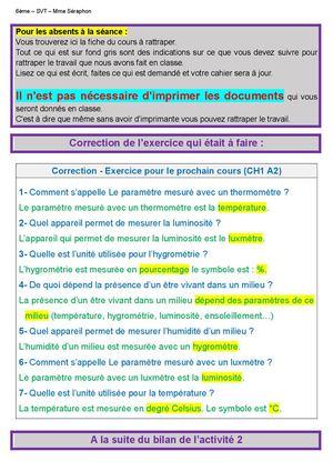 6 Ch1 A3 Cours (Chaines Alimentaires)