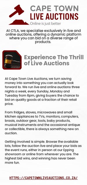 Cape Town Live Auctions - Infographic (July 2026)