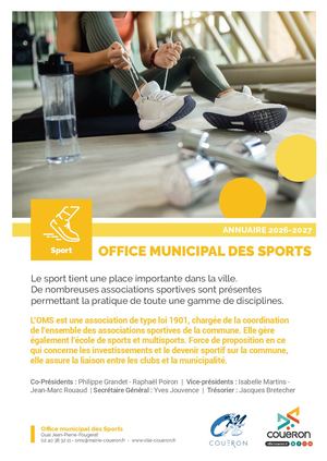 Dépliant Office Municipal des Sports de Couëron 2026-2027