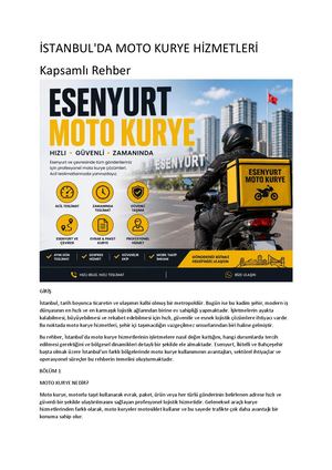 İstanbul Moto Kurye Hizmetlerinde Hızlı ve Güvenilir Çözüm | ExpressGo Kurye