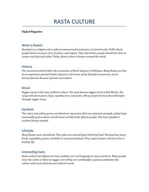 Rasta Culture Digital Magazine Full