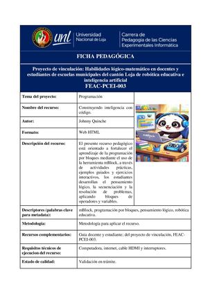 Ficha Pedagógica Semana 4