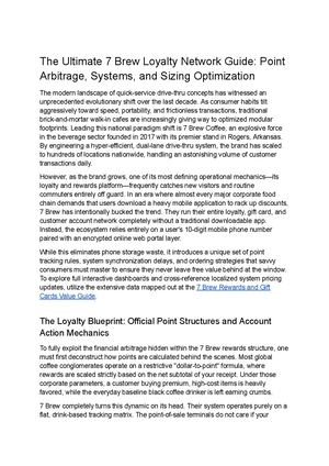 7 Brew Loyalty Network Guide