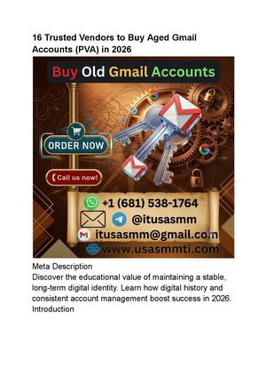 16 Trusted Vendors To Buy Aged Gmail Accounts (Pva) In 2026