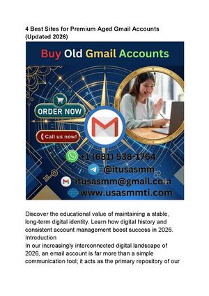 4 Best Sites For Premium Aged Gmail Accounts (Updated 2026)