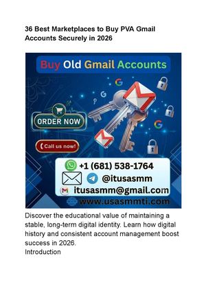 36 Best Marketplaces To Buy Pva Gmail Accounts Securely In 2026