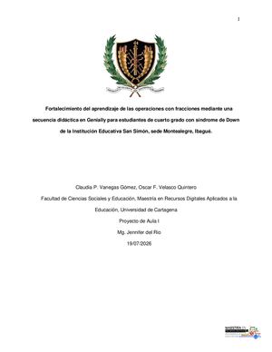 Proyecto De Aula I Claudía Y Oscar Actividad2