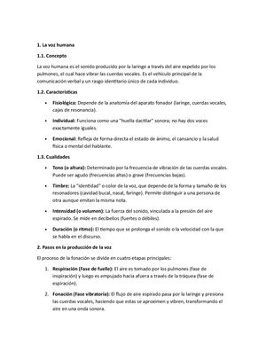 Uso y manejo de la voz desde la labor docente y su importancia.