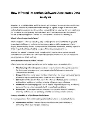 How Infrared Inspection Software Accelerates Data Analysis
