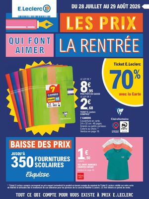 Catalogue Rentrée E.Leclerc Saint-Médard