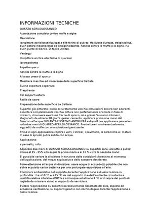 Niotec Scheda Tecnica Quarzo Acrilsilossanico