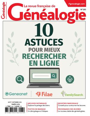 La Revue Française De Généalogie Août Septembre 2026