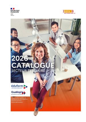 Catalogue Formation Tertiaires 2026 2027