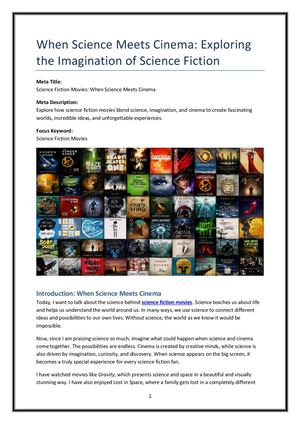 When Science Meets Cinema Exploring The Imagination Of Science Fiction