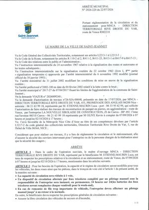 Am N°2026 220 Nca26 Sja 00048 Rte De Vence Rm 2210 Nouvelle Sirolaise
