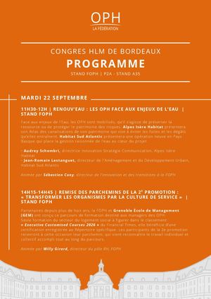 Congrès HLM | Programme des évènements FOPH