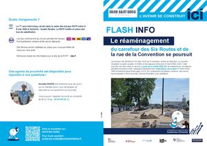 Flash info : le réaménagement du carrefour des Six-Routes et de la rue de la Convention se poursuit