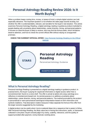 Personal Astrology Reading Review 2026 Is It Worth Buying